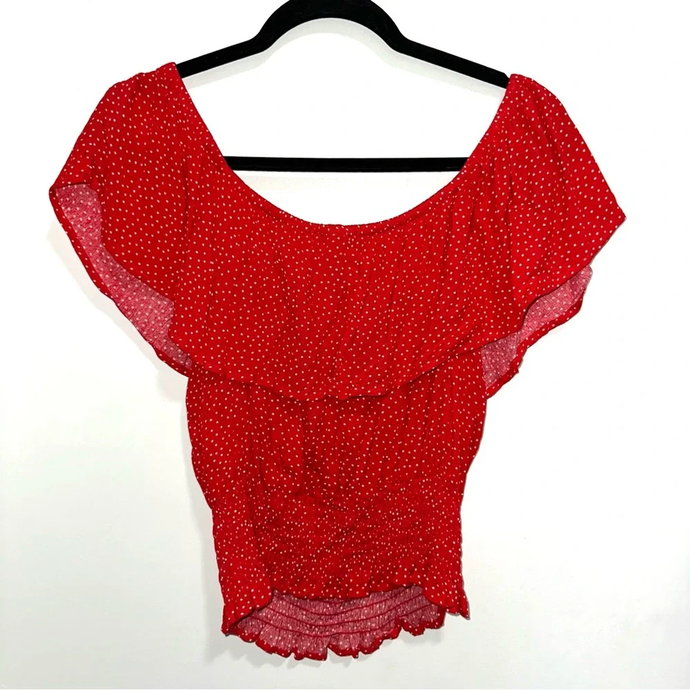 🌷5/$20 Forever 21 Juniors Red Top - Picture 4 of 4